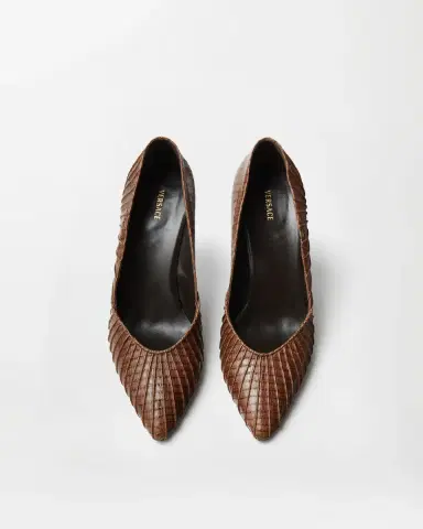 Versace Gianni Leather Pumps 90 mm | Thumbnail 2 Versace Gianni Leather Pumps 90 mm | Thumbnail 2