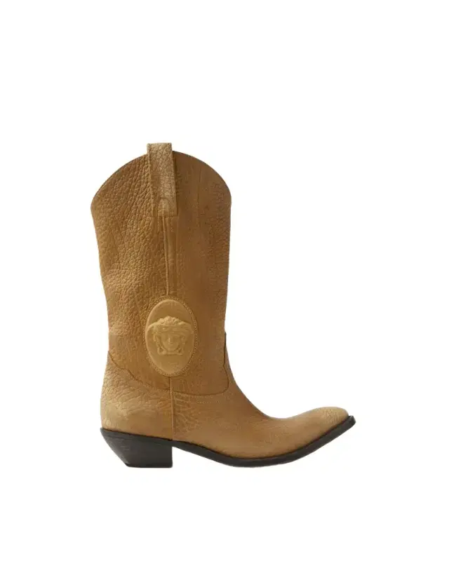Versace Houston Leather Texan Boots 35 mm