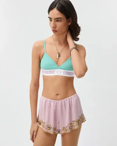 Versace Ribbed Cotton-Jersey Bralette | Thumbnail 2 Versace Ribbed Cotton-Jersey Bralette | Thumbnail 2