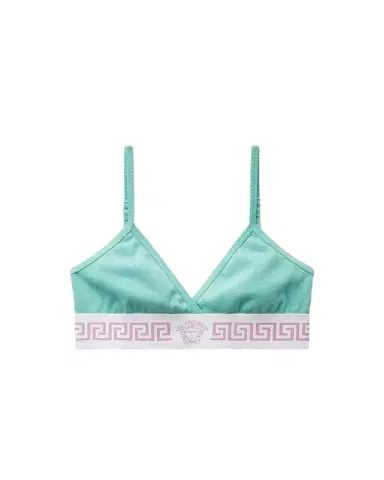 Versace Ribbed Cotton-Jersey Bralette | Thumbnail 1 Versace Ribbed Cotton-Jersey Bralette | Thumbnail 1