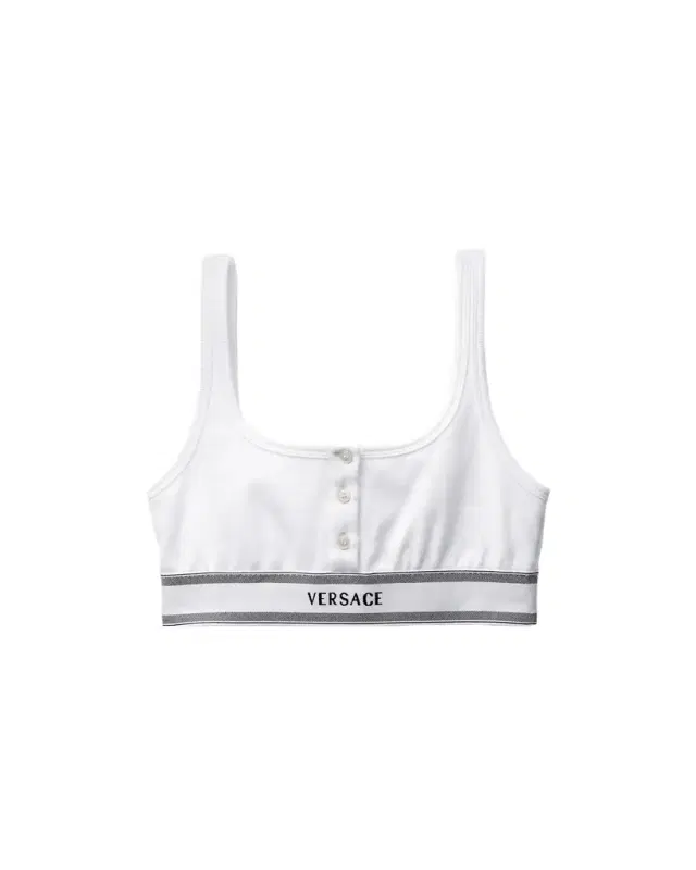 Versace Ribbed Cotton-Jersey Bralette
