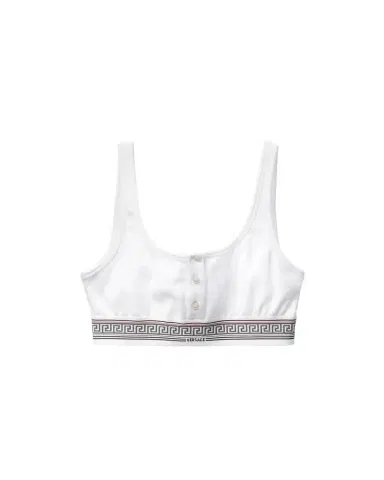 Versace Ribbed Cotton-Jersey Bralette | Thumbnail 1