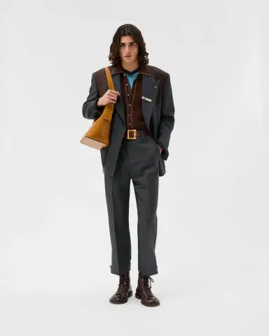 Versace Wool-Mohair Regular Formal Pants | Thumbnail 2