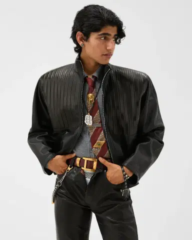 Versace Leather Blouson | Thumbnail 2 Versace Leather Blouson | Thumbnail 2
