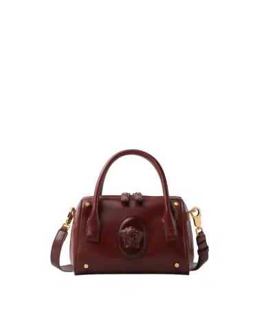 Versace Roomy Small Leather Boston Bag | Thumbnail 1 Versace Roomy Small Leather Boston Bag | Thumbnail 1