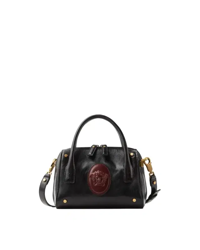 Roomy Small Leather Boston Bag