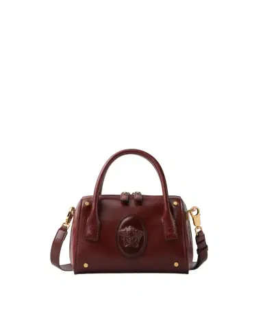 Versace Roomy Small Leather Boston Bag | Thumbnail 1 Versace Roomy Small Leather Boston Bag | Thumbnail 1