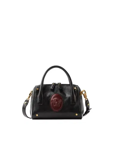 Versace Roomy Small Leather Boston Bag | Thumbnail 1 Versace Roomy Small Leather Boston Bag | Thumbnail 1