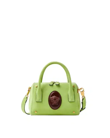 Versace Roomy Small Suede Boston Bag | Thumbnail 1