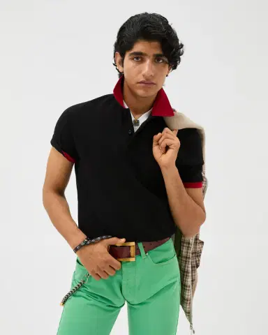Versace Embroidered Cotton Piqué Polo | Thumbnail 2