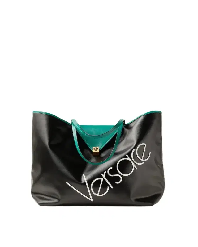 Versace Severine Large Coated Canvas Tote