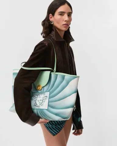 Versace Vivian Printed Large Canvas Tote | Thumbnail 2 Versace Vivian Printed Large Canvas Tote | Thumbnail 2