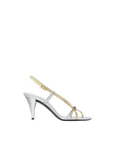 Versace Valentina Metallic Sandals 80 mm | Thumbnail 1 Versace Valentina Metallic Sandals 80 mm | Thumbnail 1