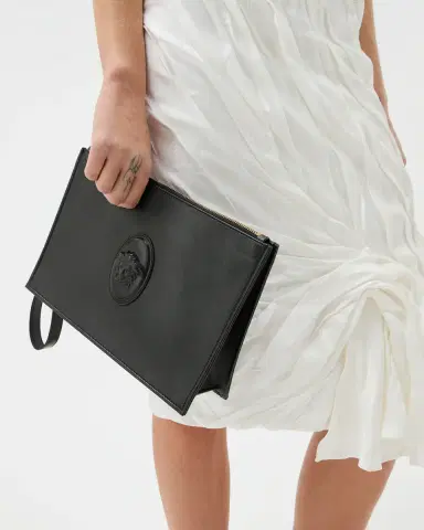 Versace Lou Leather Pouch | Thumbnail 2 Versace Lou Leather Pouch | Thumbnail 2
