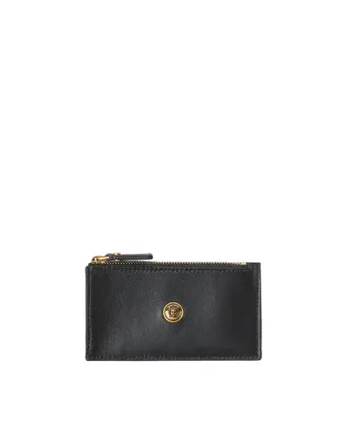 Versace Emblème Leather Zip Card Holder | Thumbnail 1 Versace Emblème Leather Zip Card Holder | Thumbnail 1