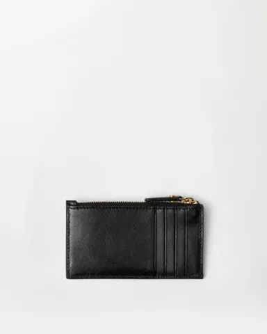 Versace Roomy Leather Zip Card Holder | Thumbnail 2