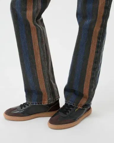 Versace Greca Court Nappa & Suede Sneakers | Thumbnail 2 Versace Greca Court Nappa & Suede Sneakers | Thumbnail 2