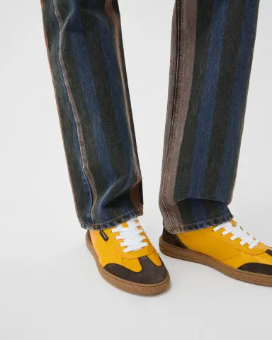 Versace Greca Court Nappa & Suede Sneakers | Thumbnail 2 Versace Greca Court Nappa & Suede Sneakers | Thumbnail 2