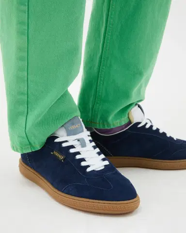 Versace Greca Court Suede Sneakers | Thumbnail 2 Versace Greca Court Suede Sneakers | Thumbnail 2