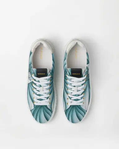 Versace Greca Printed Canvas Sneakers | Thumbnail 2