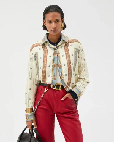 Versace Printed Silk Twill Shirt | Thumbnail 2 Versace Printed Silk Twill Shirt | Thumbnail 2