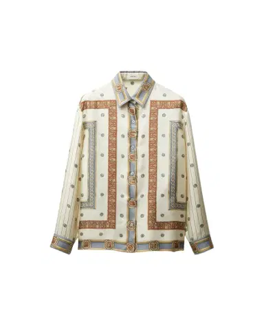 Versace Printed Silk Twill Shirt | Thumbnail 1 Versace Printed Silk Twill Shirt | Thumbnail 1