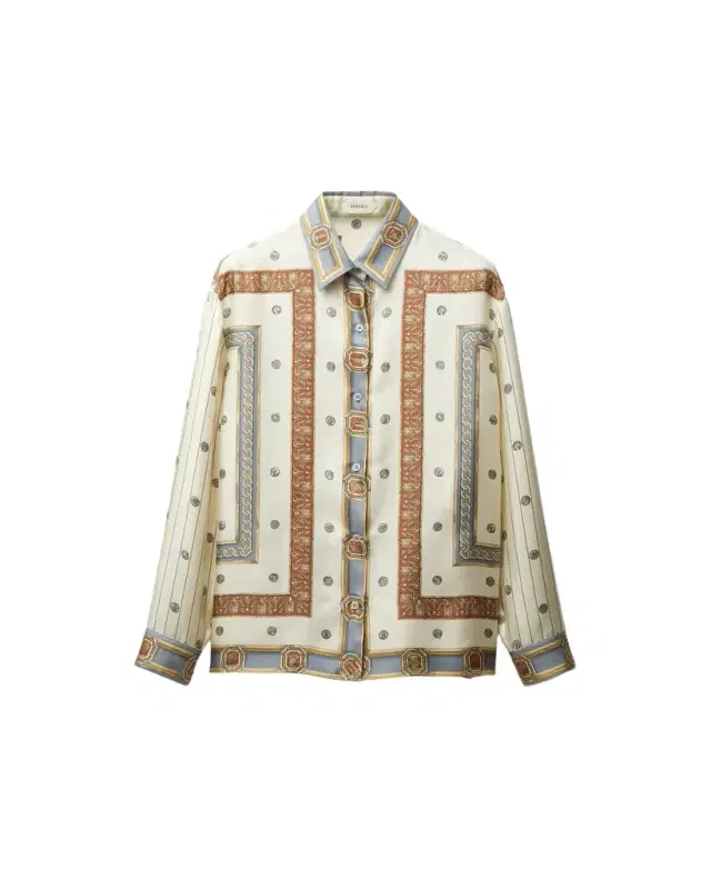 Versace Printed Silk Twill Shirt