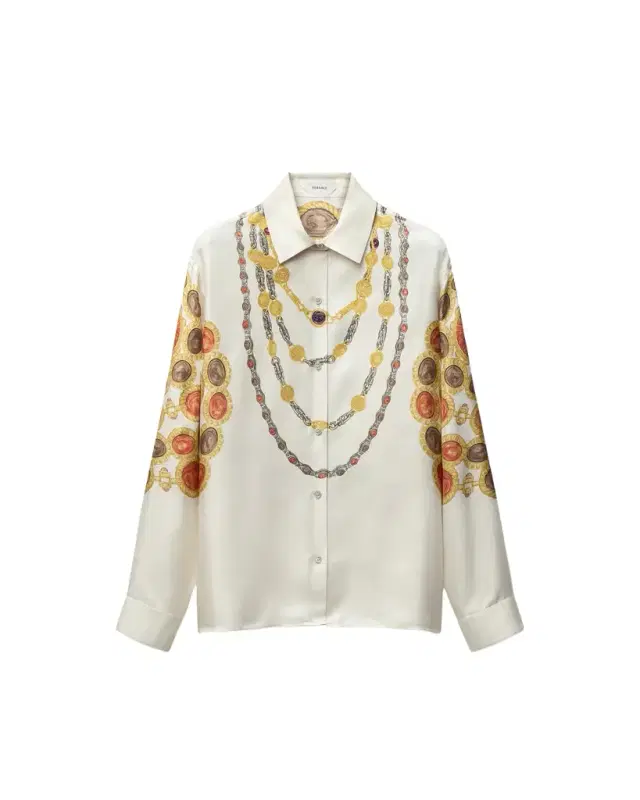 Versace Printed Silk Twill Shirt
