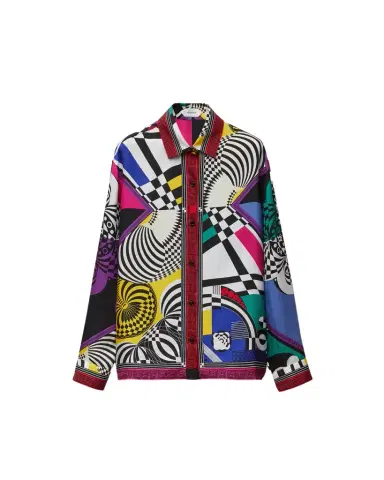 Versace Printed Silk Twill Shirt | Thumbnail 1 Versace Printed Silk Twill Shirt | Thumbnail 1