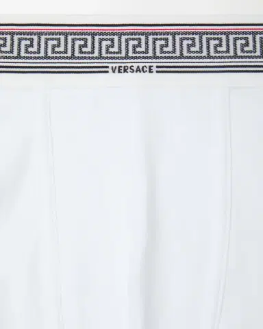 Versace Ribbed Cotton-Jersey Trunks | Thumbnail 2