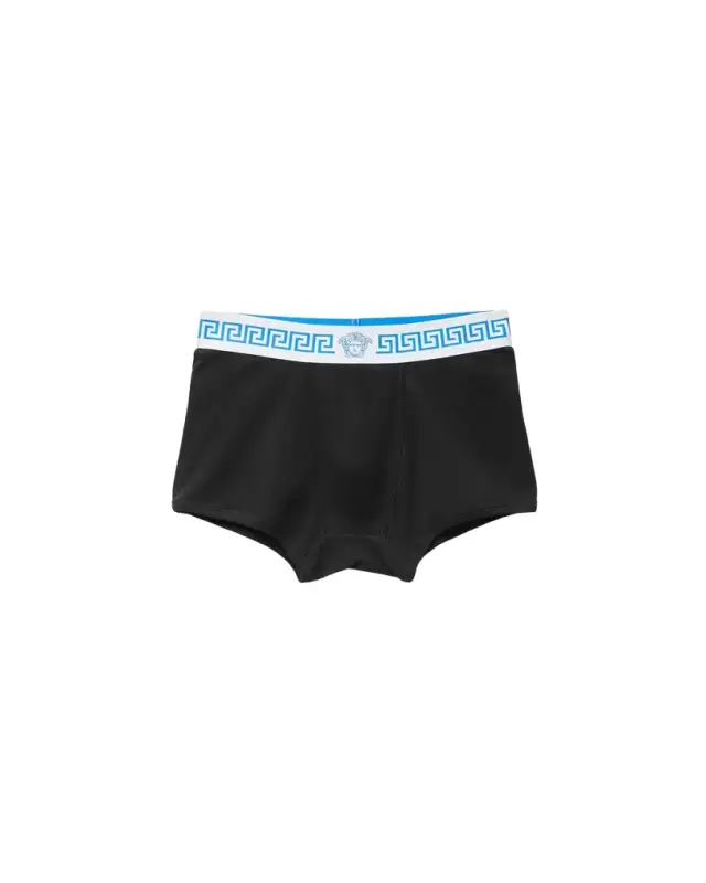 Versace Ribbed Cotton-Jersey Trunks