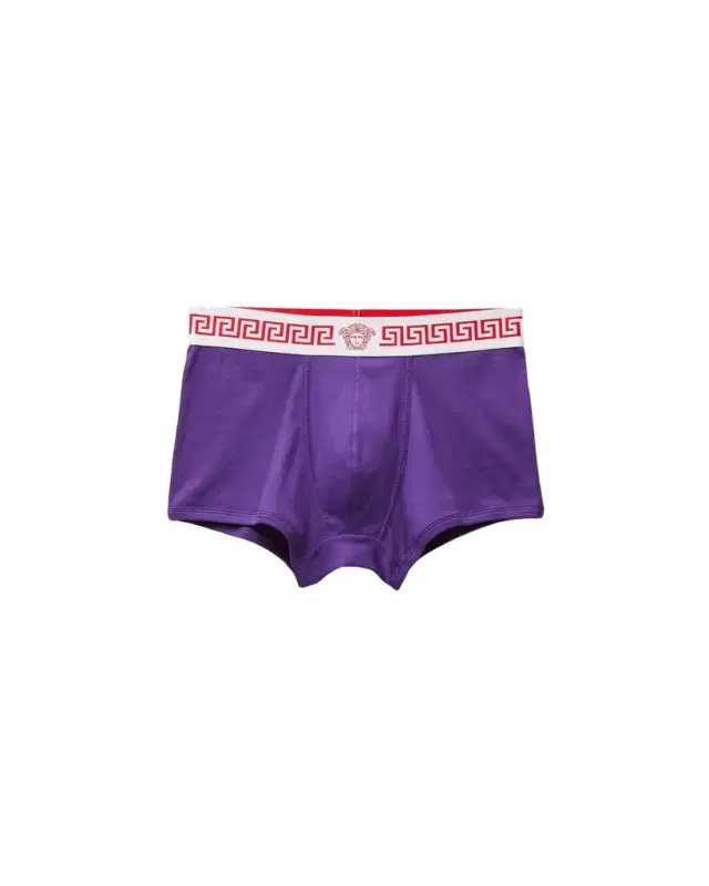 Versace Ribbed Cotton-Jersey Trunks