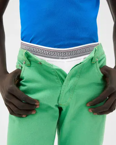 Versace Ribbed Cotton-Jersey Trunks | Thumbnail 2 Versace Ribbed Cotton-Jersey Trunks | Thumbnail 2