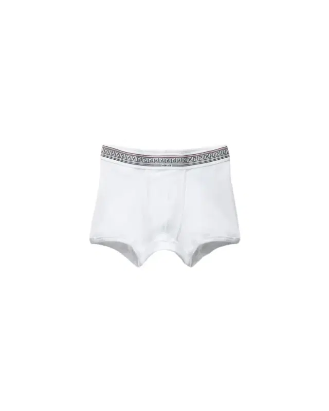 Versace Ribbed Cotton-Jersey Trunks