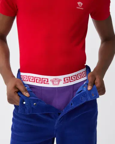 Versace Ribbed Cotton Trunks | Thumbnail 2
