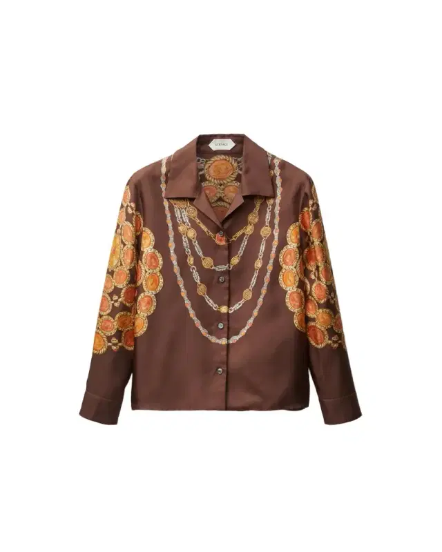Versace Printed Silk Twill Shirt