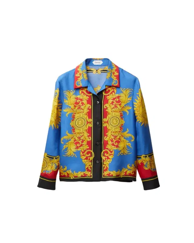 Versace Printed Silk Twill Shirt