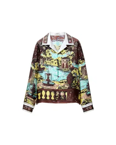 Versace Printed Silk Twill Slim Shirt | Thumbnail 1 Versace Printed Silk Twill Slim Shirt | Thumbnail 1