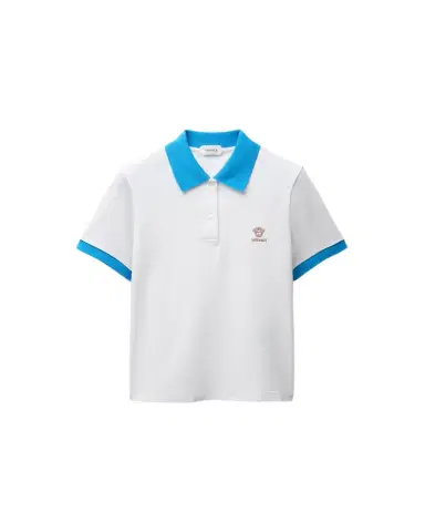 Versace Embroidered Cotton Piqué Polo | Thumbnail 1