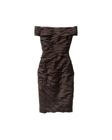 Versace Draped Envers-Satin Off-Shoulder Midi Dress | Thumbnail 1 Versace Draped Envers-Satin Off-Shoulder Midi Dress | Thumbnail 1