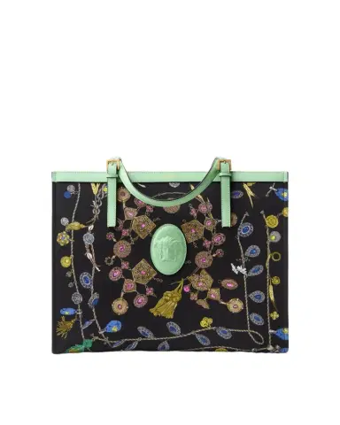 Versace Rivière Printed Large Canvas Tote | Thumbnail 1 Versace Rivière Printed Large Canvas Tote | Thumbnail 1