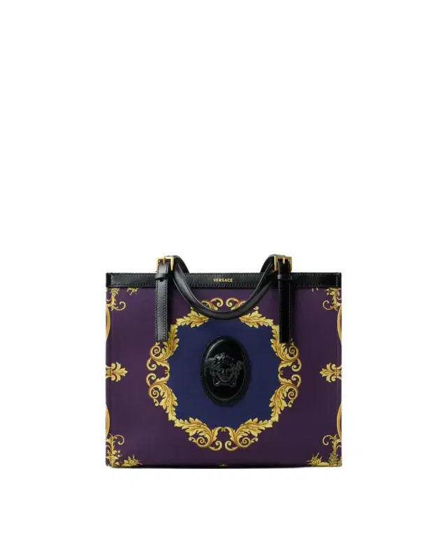 Versace Rivière Printed Canvas Tote