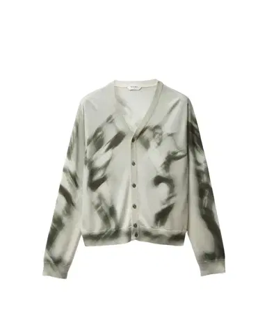 Versace Printed Silk Knit Cardigan | Thumbnail 1