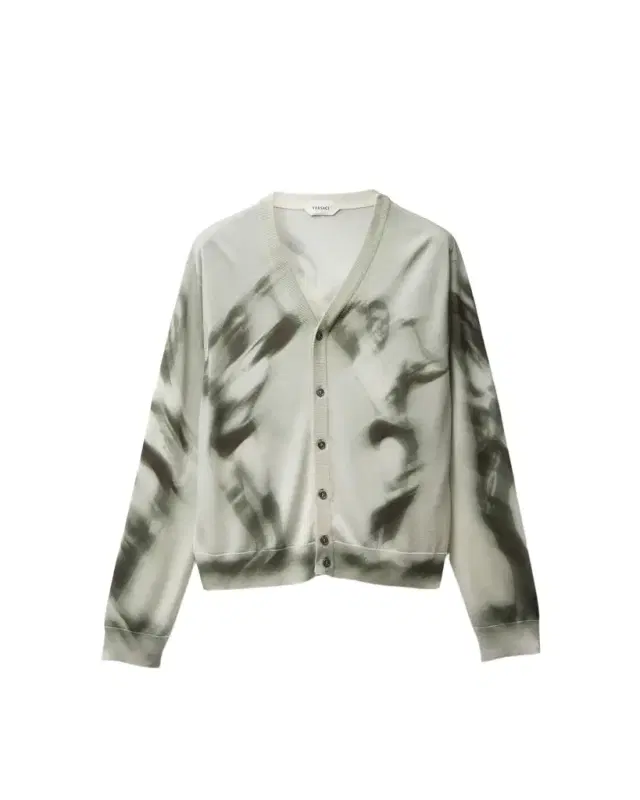 Versace Printed Silk Knit Cardigan