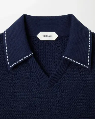 Versace Cotton Knit T-Shirt | Thumbnail 2 Versace Cotton Knit T-Shirt | Thumbnail 2