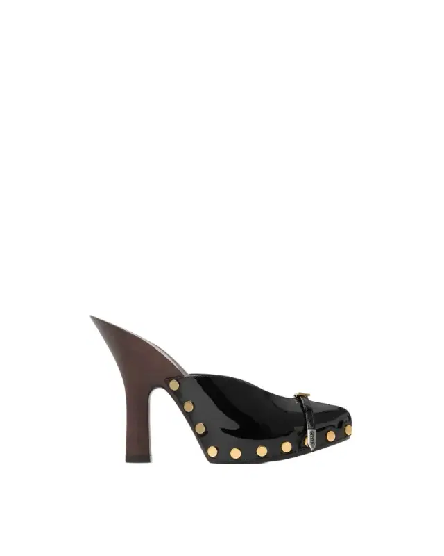 Versace Sassi Patent Clogs 105 mm
