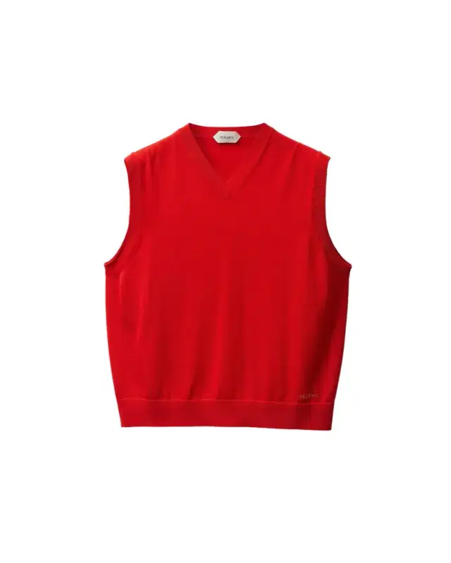 Versace Embroidered Wool Knit Vest