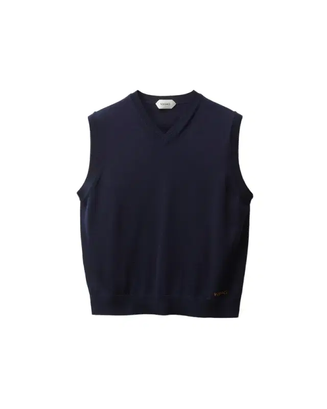 Versace Embroidered Wool Knit Vest