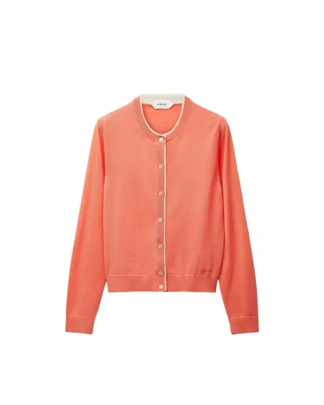 Versace Embroidered Wool Knit Cardigan
