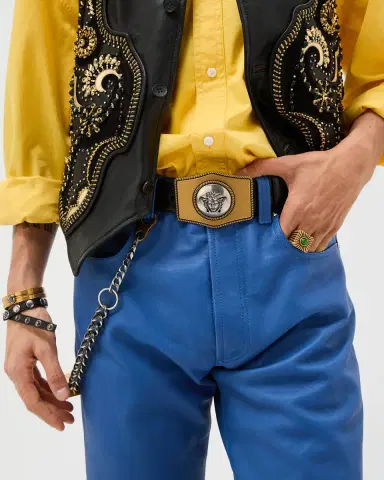 Versace Leather Belt 4 cm | Thumbnail 2 Versace Leather Belt 4 cm | Thumbnail 2